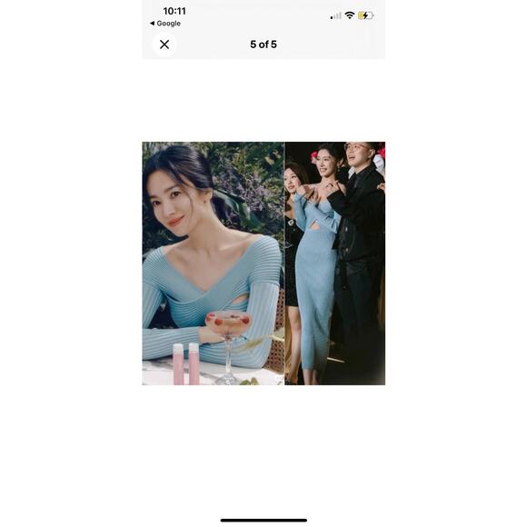 self portrait Beige/ Tan knit dress Size Large . - Picture 8 of 8